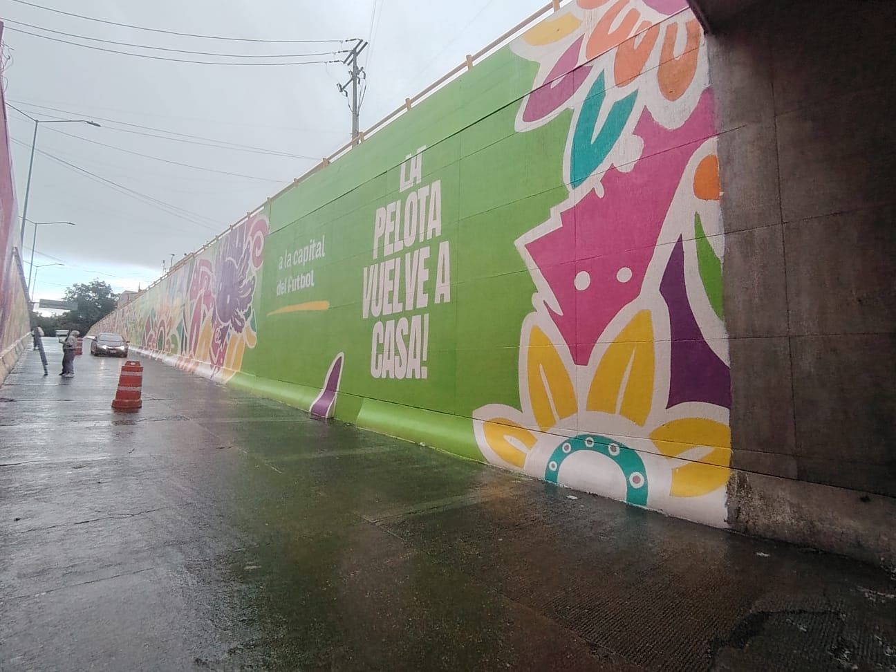 Publicidad pintada para el Mundial 2026 en México