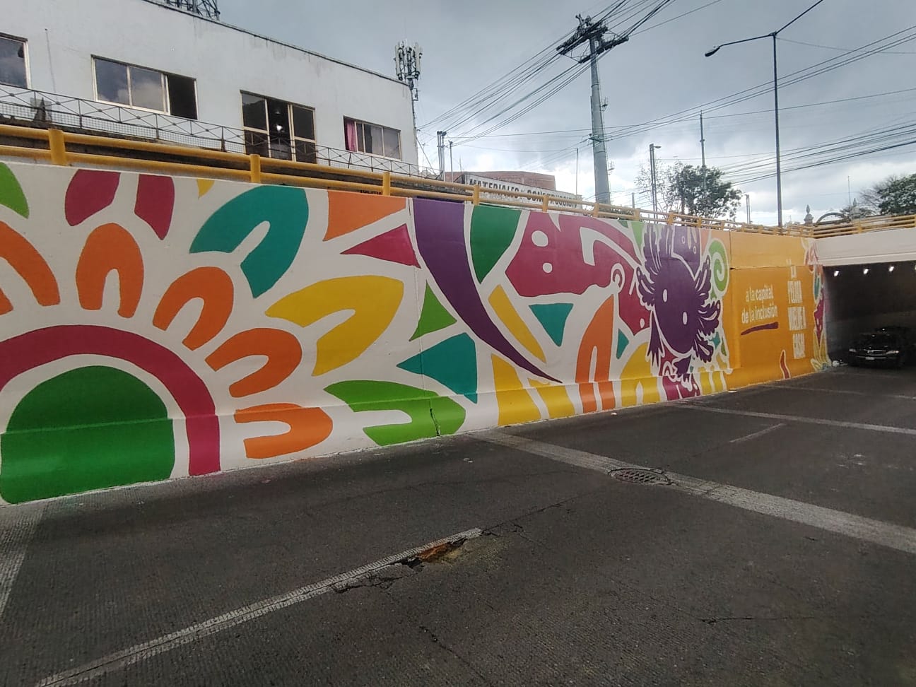 Publicidad pintada para el Mundial 2026 en México